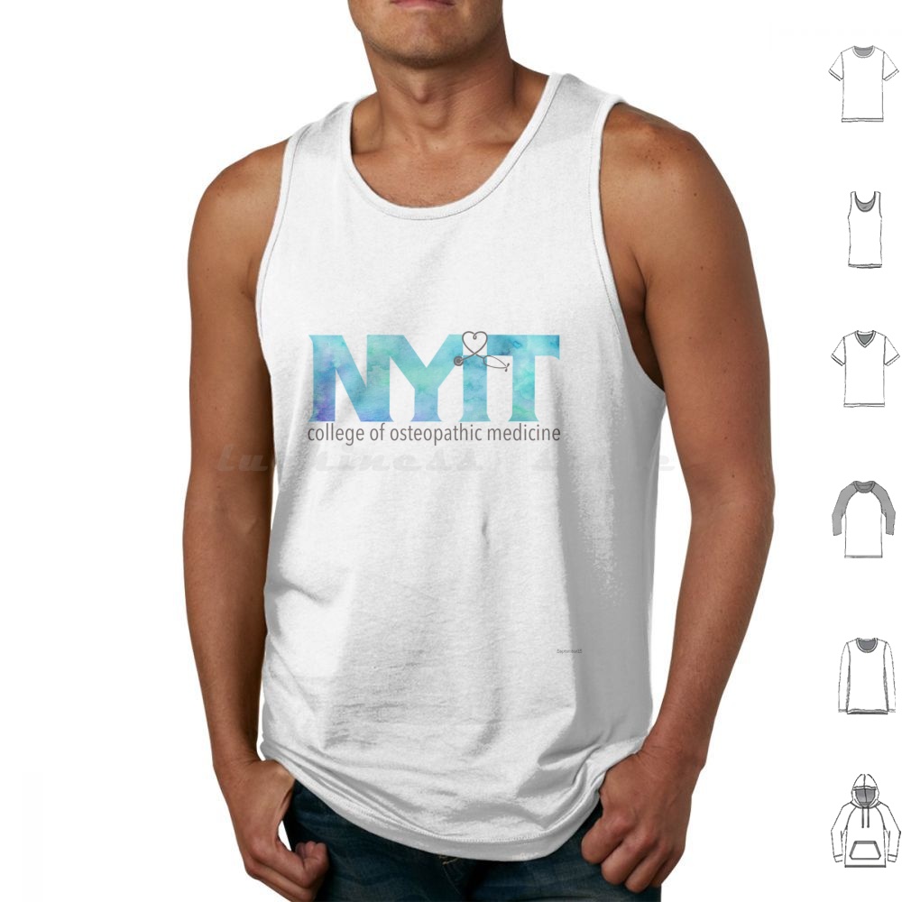 Health Wellness New York - Nyitcom-Blue Watercolor Tank Tops Vest Sleeveless