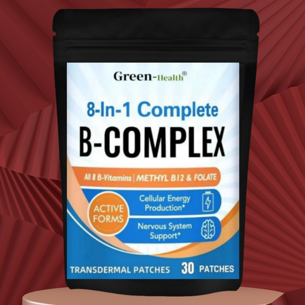 Health Wellness Month - 8-in-1 B Complex Transdermal Patches Energy