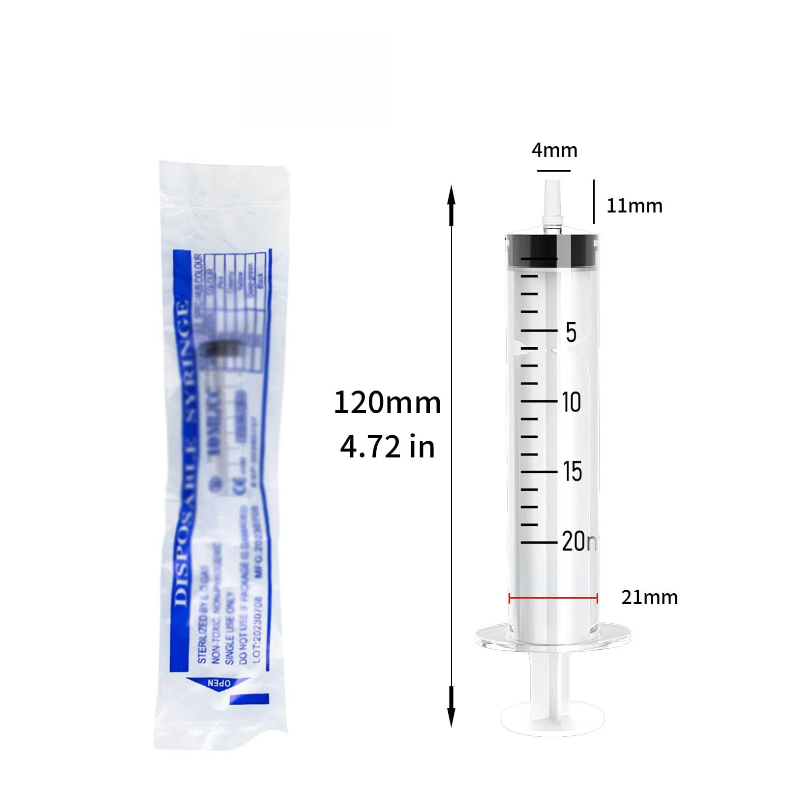 20ml Straight Mouth Plastic Sy - Health Wellness Items recension och pris
