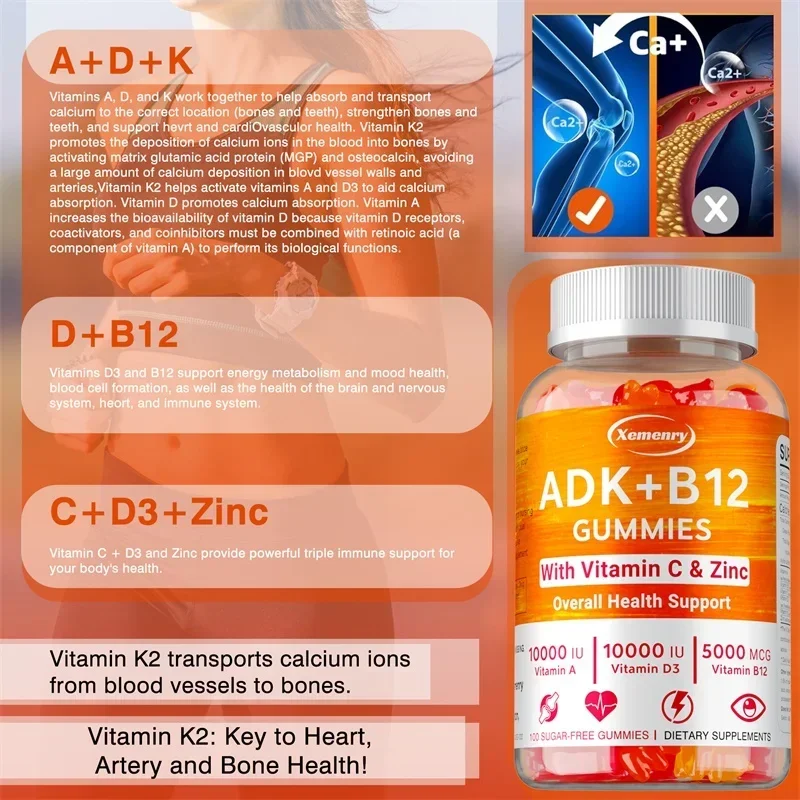 Vitamin D3 K2 + Vitamin B12 Gu - Health Wellness Items recension och pris